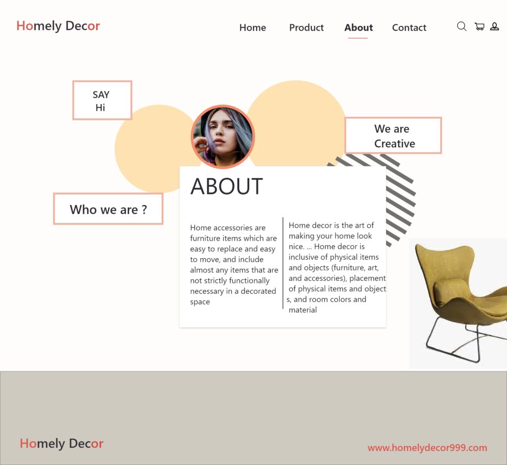 ui/ux design of decor